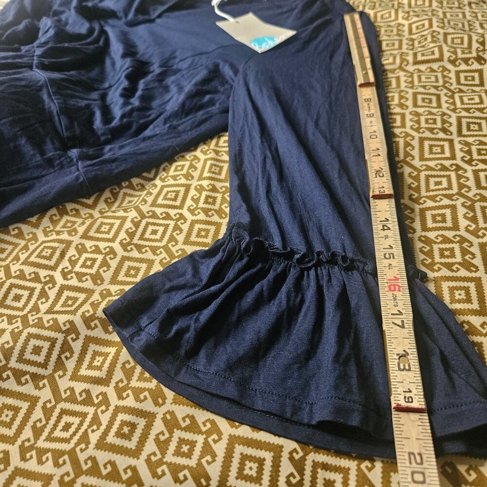 NWT BODEN Navy Tiered Maxi Dress US 12 Viscose Ruffle Sleeve Boho Cottagecore - Picture 12 of 12